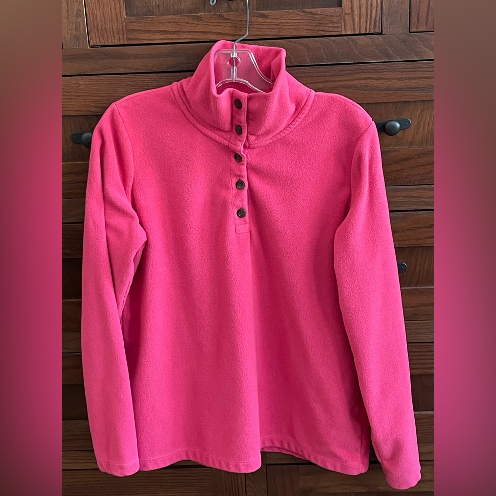 Lands' End Pink Fleece Pullover